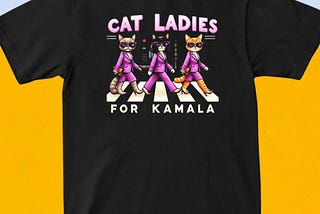 Official Cat Ladies For Kamala Abbey Road shirt