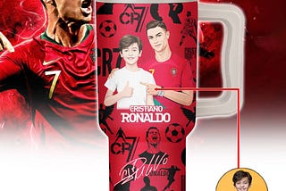Sip in Style with the Cristiano Ronaldo Custom Photo Tumbler With Handle