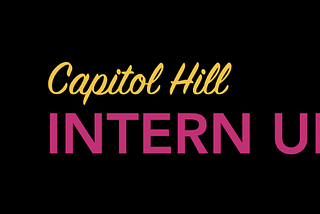 Capitol Hill Intern Update (October 18, 2021)