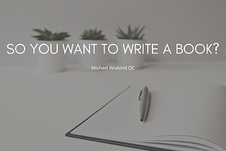 So You Want to Write a Book?