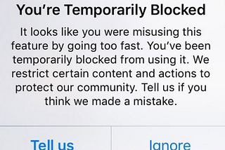 Why you get Action Blocked in Instagram