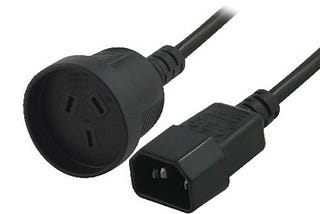 Power Cable 40cm 3-Pin AU Female to IEC C14 Male for UPS