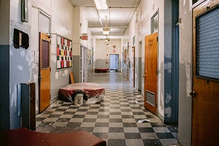 Photo of Abandoned School Hallway in NY by Heather Prescott Liebensohn