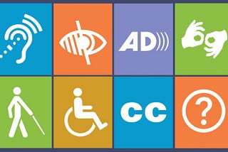 icons discribing types of users with disabilites