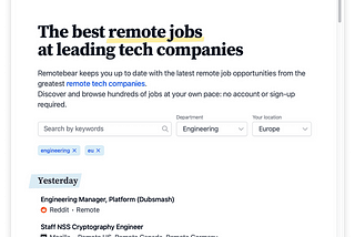 Open-sourcing Remotebear, a remote jobs aggregator