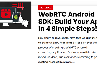 WebRTC SDK for Android: Build Your App in 4 Simple Steps!
