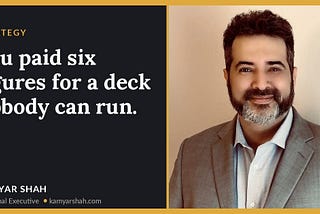 You paid six figures for a deck nobody can run.