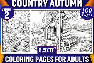 100 Country Autumn Coloring Pages