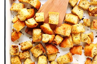 Easy homemade croutons recipe.