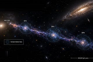 Third Dark Matter-Free Galaxy Discovered, Challenging Theories of Cosmic Evolution