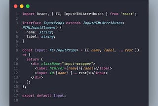 Creating a React Input component in Typescript