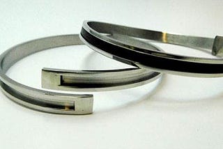 STAINLESS STEEL CUFFS, BANGLES AND RINGS