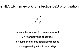 The NEVER framework for effective B2B prioritisation