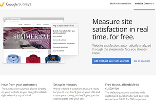 How to collect user feedback with Google’s Free Website Satisfaction Survey tool