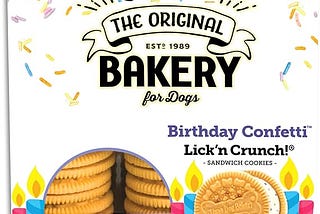 Three Dog Bakery Birthday Confetti Lick’n Crunch 13 Ounce (Pack of 1)