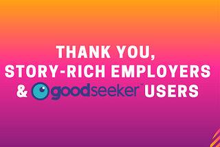Thank You from GoodSeeker