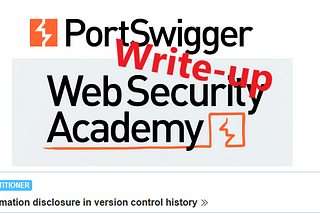 Write-up: Information disclosure in version control history @ PortSwigger Academy