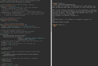 Error handling or The Emperor’s Old Clothes.