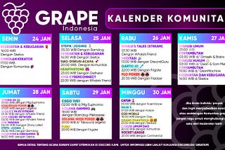 Kalender Mingguan Grape (Minggu ke-56)