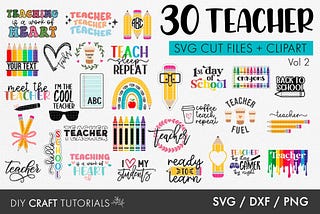 Teacher SVG Bundle Graphic Crafts
