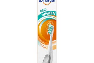 Spinbrush Pro Whiten, Battery Toothbrush for Adults, Medium Bristles, Batteries Included