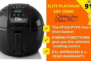 Elite air fryer 3.5QT Review: Should you invest?