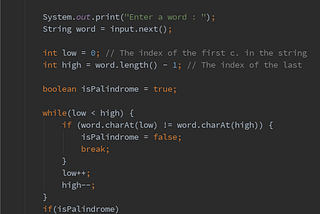 Java: Palindrome Kelime Kontrolü