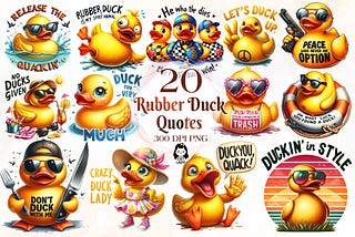 Funny Rubber Duck Quotes Sublimation