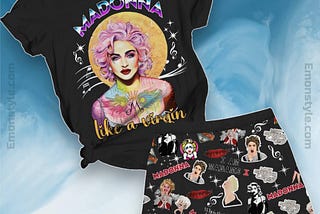 Like A Virgin: Madonna Classic Tee & Shorts Set
