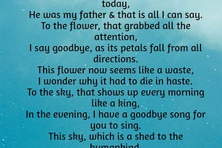 Poem on Goodbyes