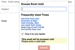 Introducing Email Snooze