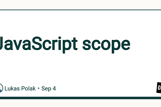 JavaScript scope