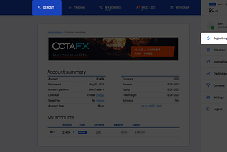 HOW TO MAKE A DEPOSIT AT OCTAFX FOREX TRADING ACCOUNT