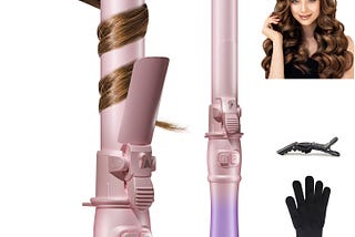 Rotating Curling Iron - 28mm/1.1 Inch Automatic Curling Iron,Multi-Setting Temperature Waves Curler,30s Fast Heating, Suitable for Medium/Long Hair (Gradient)