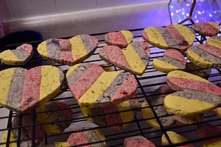 Striped Heart Sugar Cookies With Spring Flavors