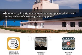 Where can I get equipment quotations, equipment photos and running videos of cassava processing…