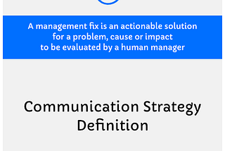 Communication Strategy for everyone!