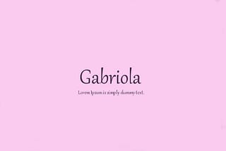 Gabriola Font Free Download