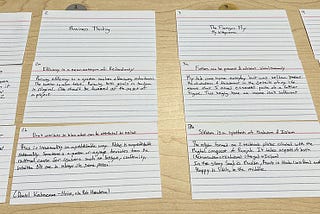 In Defence Of Index Cards
