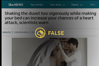 Does shaking duvets increase heart attack risks? Fake news and the anti-vax movement.