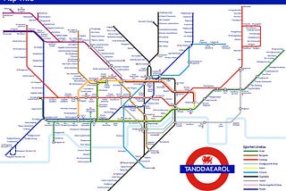 London Underground Map Translated Into Welsh