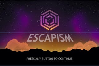 The logo for Escapism, featuring a hexagonal motif