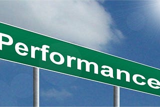 Signpost saying “Performance”