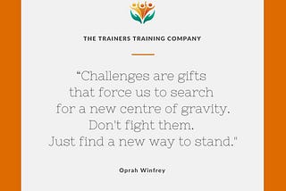 Business challenges are gifts quote by Oprah Winfrey