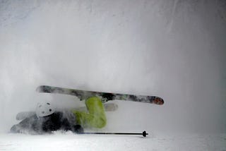 Crashing skier, the result of negative visualisation