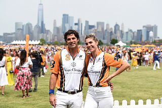 Nacho Figueras and Delfina Blaquier at the Veuve Clicquot Polo Classic