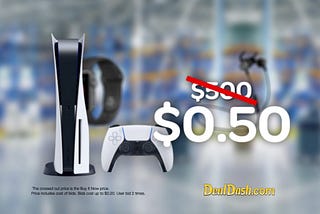 DealDash user won a brand new PS5 by paying only $0.50.