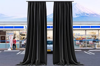 Tourists are (Literally) Poking Holes in the Mt. Fuji Lawson Curtain