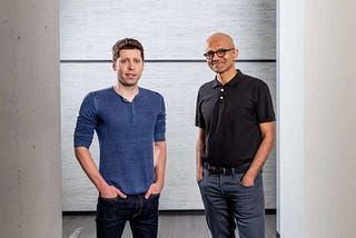 Sam Altman and Satya Nadella