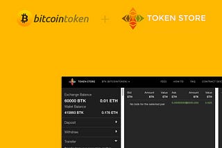 BitcoinToken (BTK) cryptocurrency partners with The Token Store